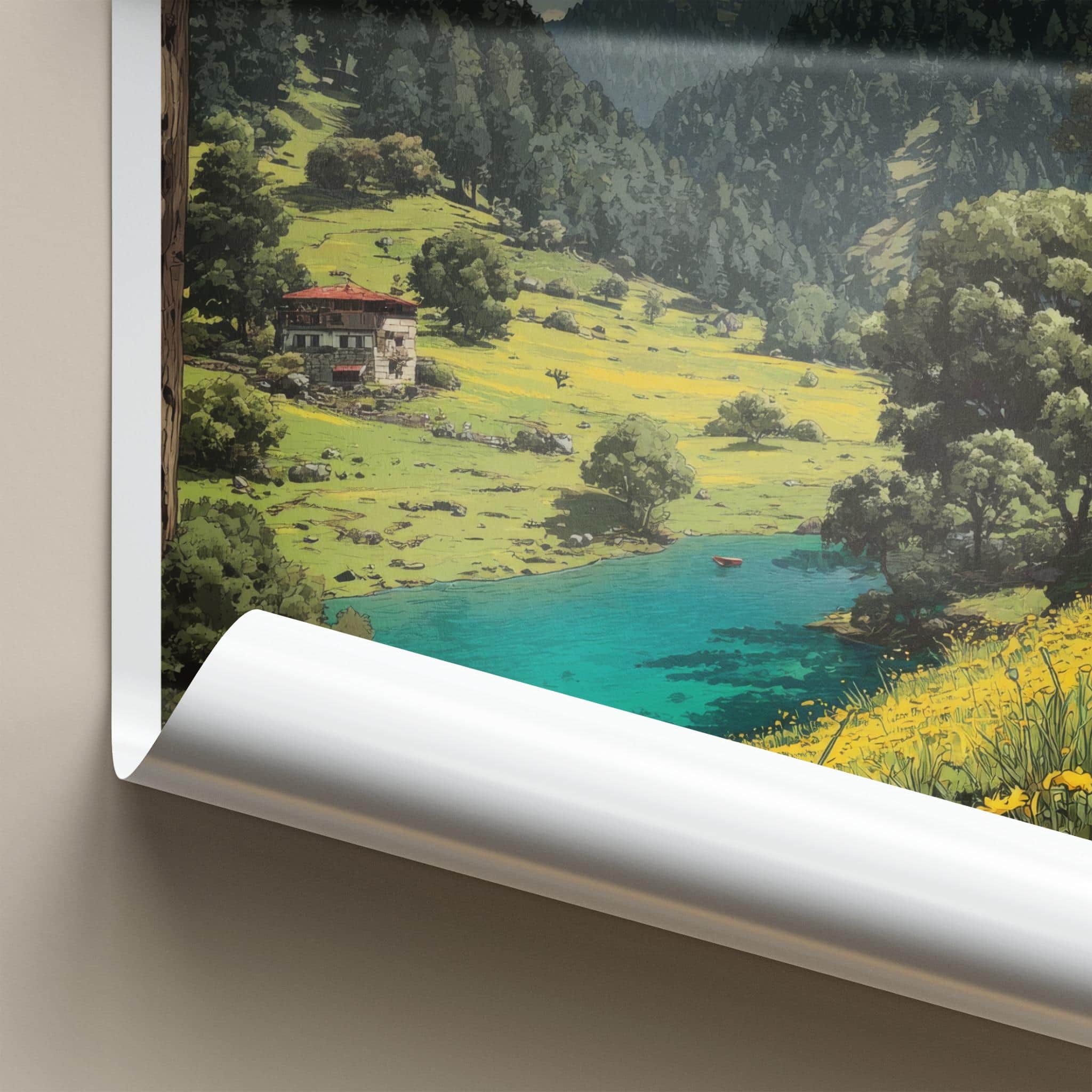Khajjiar Poster - India Art Print - Himachal Pradesh Lake Meadow Gift