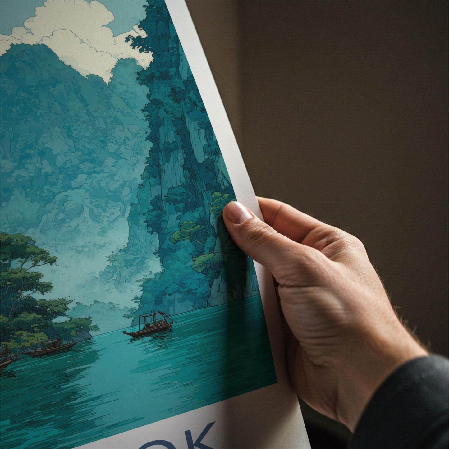 Khao Sok Poster - Thailand Travel Art - Jungle River Huts Wall Decor
