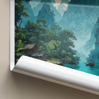 Khao Sok Poster - Thailand Travel Art - Jungle River Huts Wall Decor