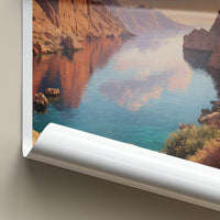 Khasab Poster - Oman Travel Art - Serene Fjord Sunset Home Decor