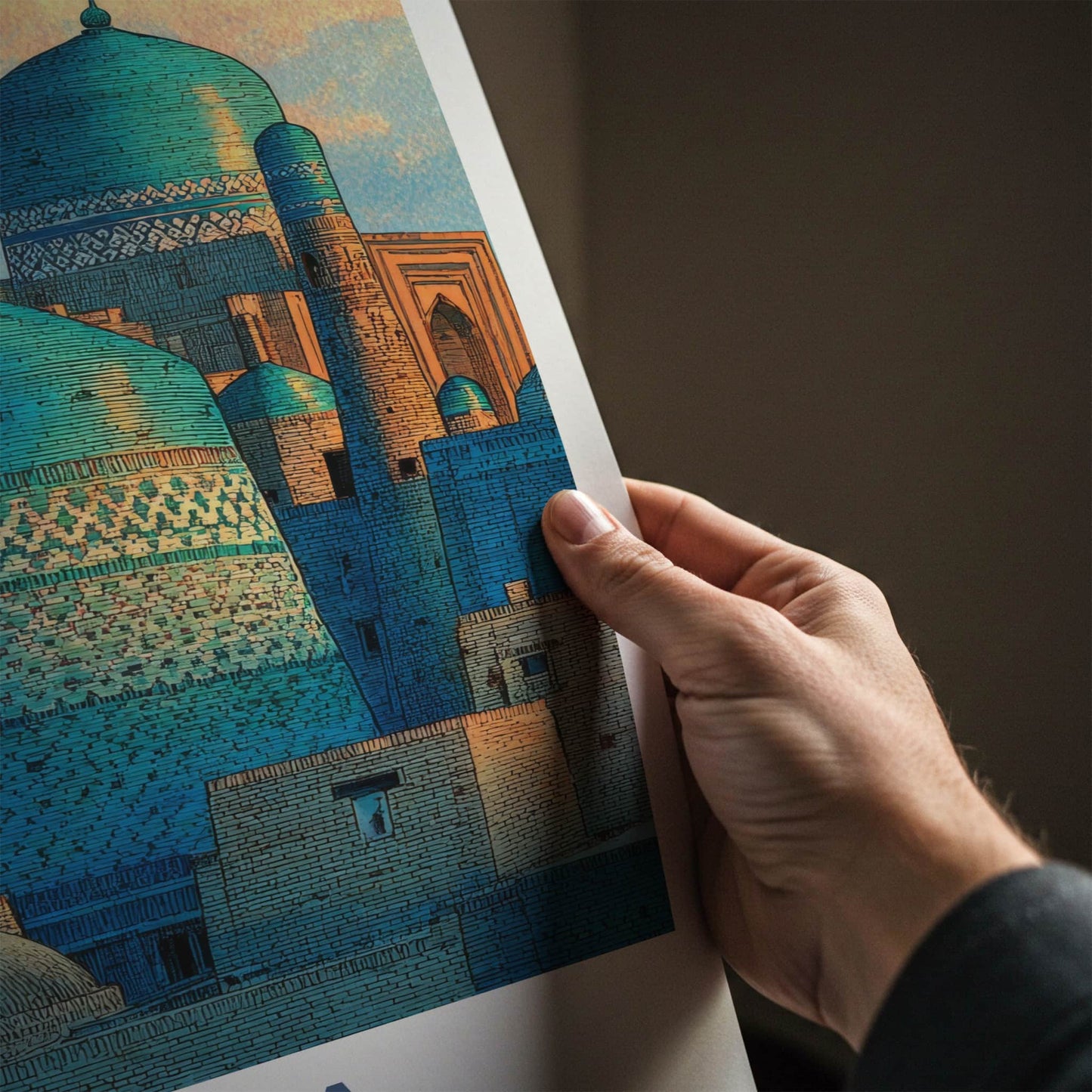 Khiva Poster Uzbekistan Blue Domed City Home Decor