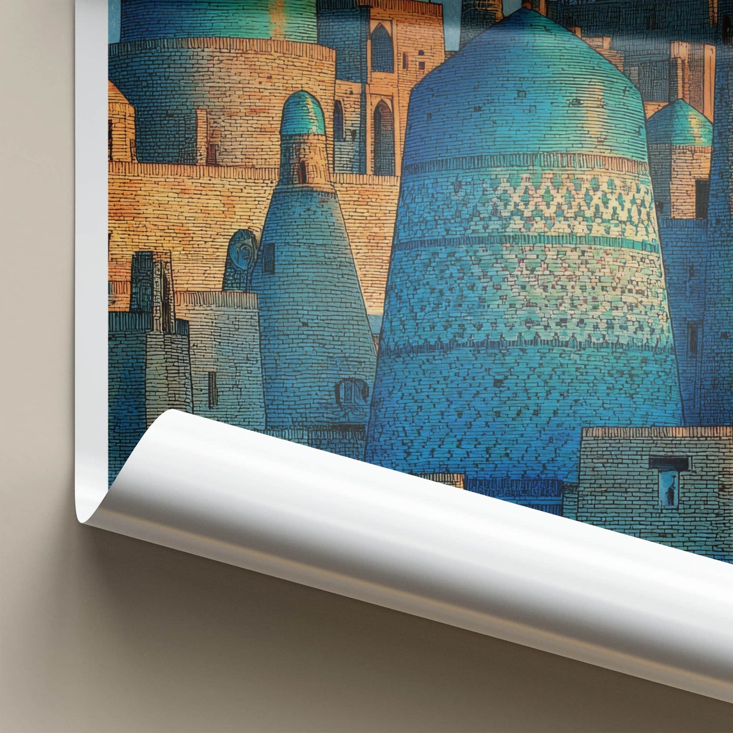 Khiva Poster Uzbekistan Blue Domed City Home Decor