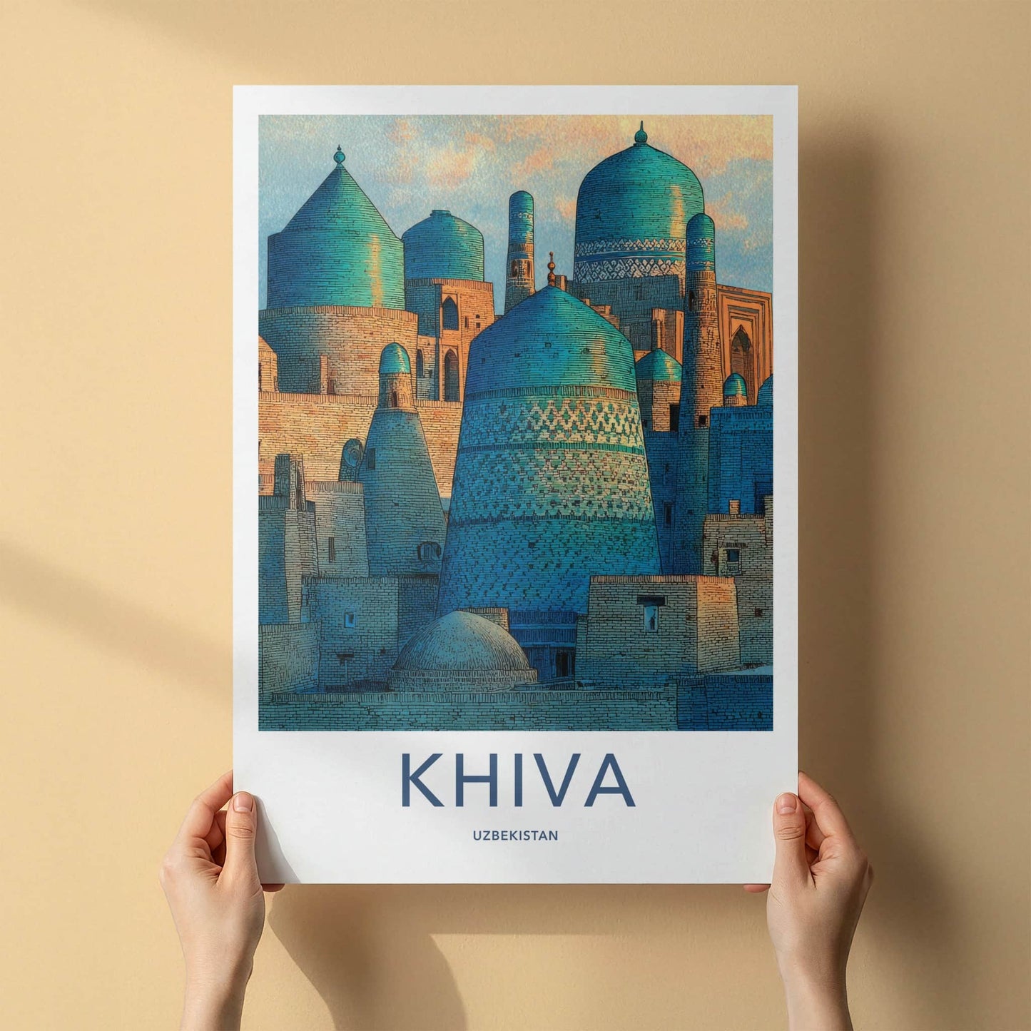 Khiva Poster Uzbekistan Blue Domed City Home Decor