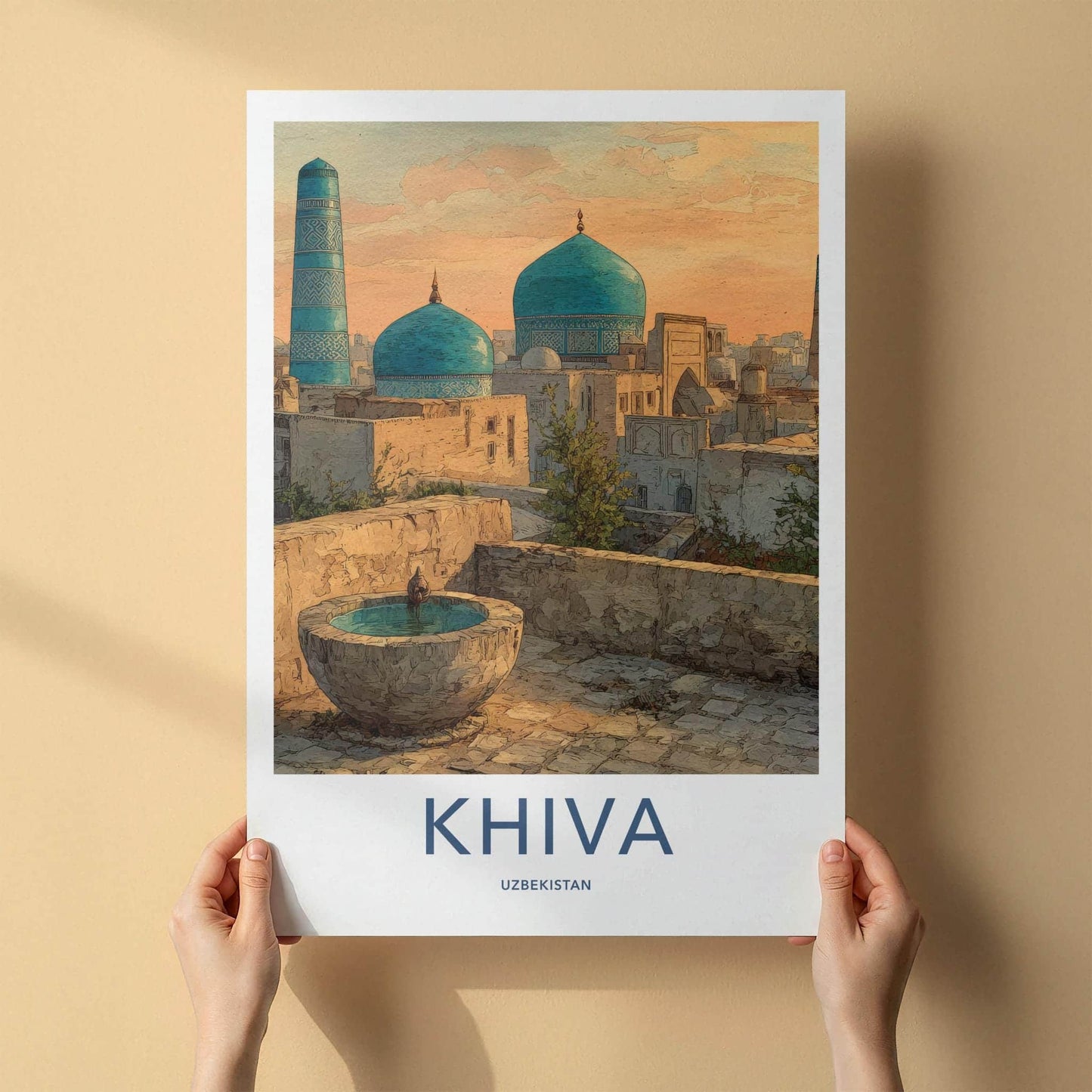 Khiva Poster - Uzbekistan Wall Art - Ancient City Domes Home Decor
