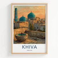 Khiva Poster - Uzbekistan Wall Art - Ancient City Domes Home Decor