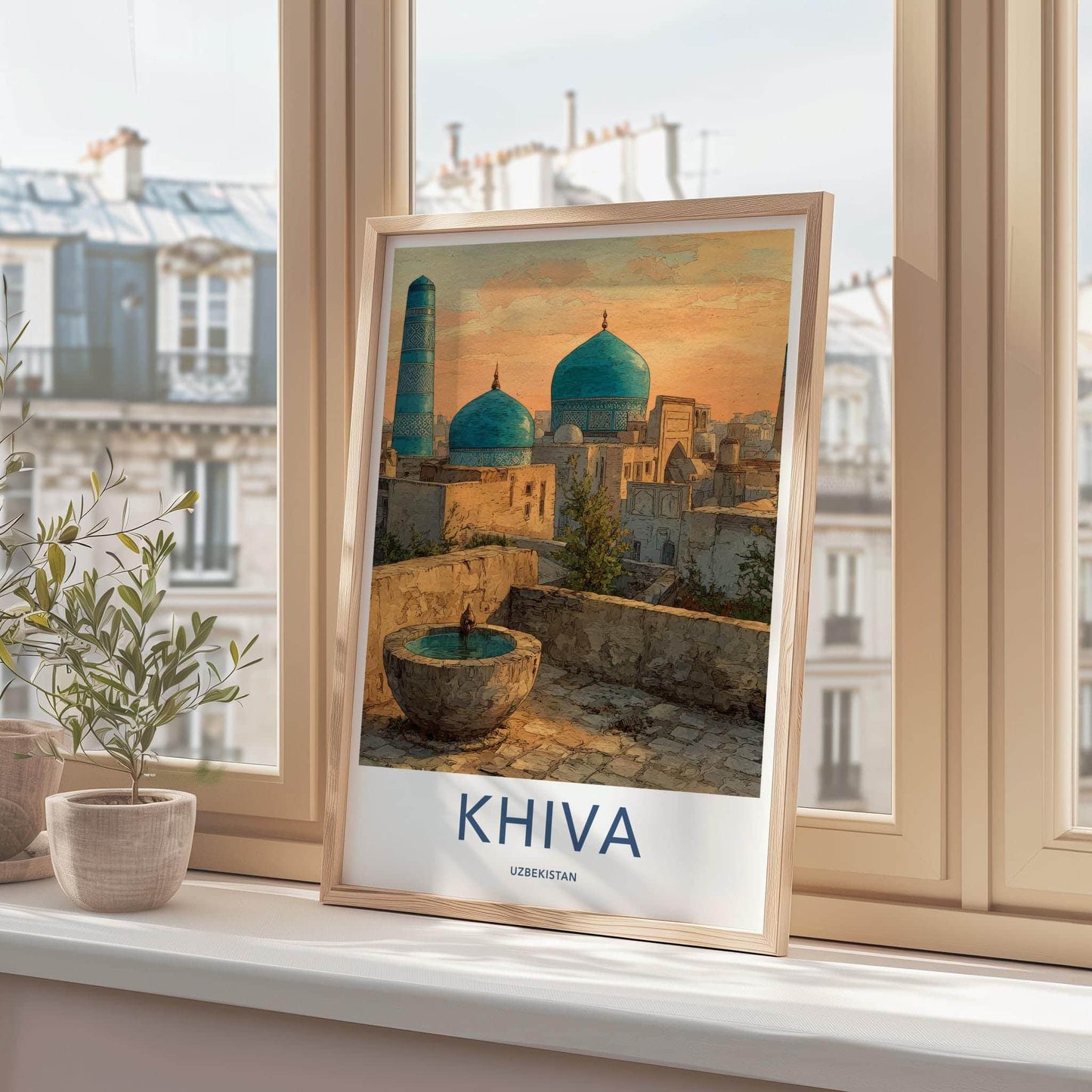 Khiva Poster - Uzbekistan Wall Art - Ancient City Domes Home Decor