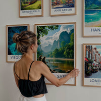 Khlong Saeng Poster - Thailand Travel Art - Monkeys River Mountains Home Decor