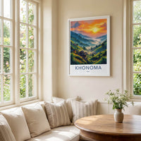 Khonoma Poster - India Framed Print - Nagaland Misty Valley Gallery Art