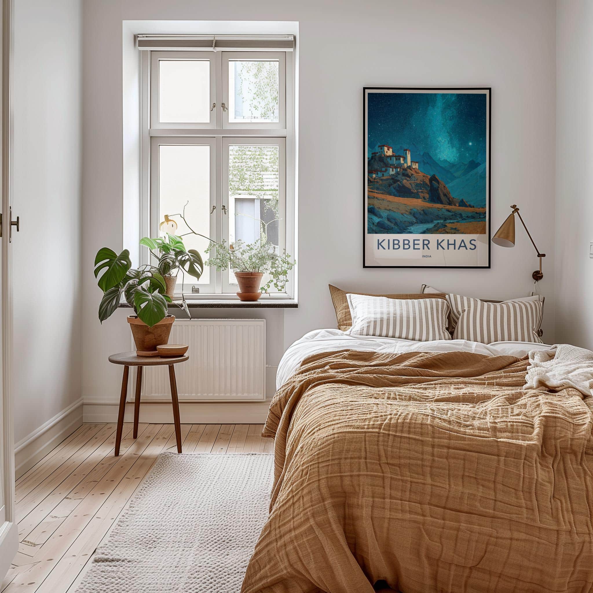 Kibber Khas Poster - India Fine Art - Himachal Pradesh Night sky village Gift