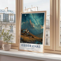Kibber Khas Poster - India Wall Art - Himachal Pradesh Starry Mountain Village Gift