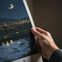 Kigali Poster - Rwanda Travel Art - Sparkling City Lake Home Decor
