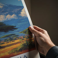 Kilimanjaro Poster - Tanzania Snow Capped Peak Framed Art