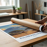 Kilimanjaro Poster - Tanzania Travel Art - Elephant Savannah Gallery Art