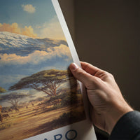 Kilimanjaro Poster - Tanzania Travel Art - Elephant Savannah Gallery Art