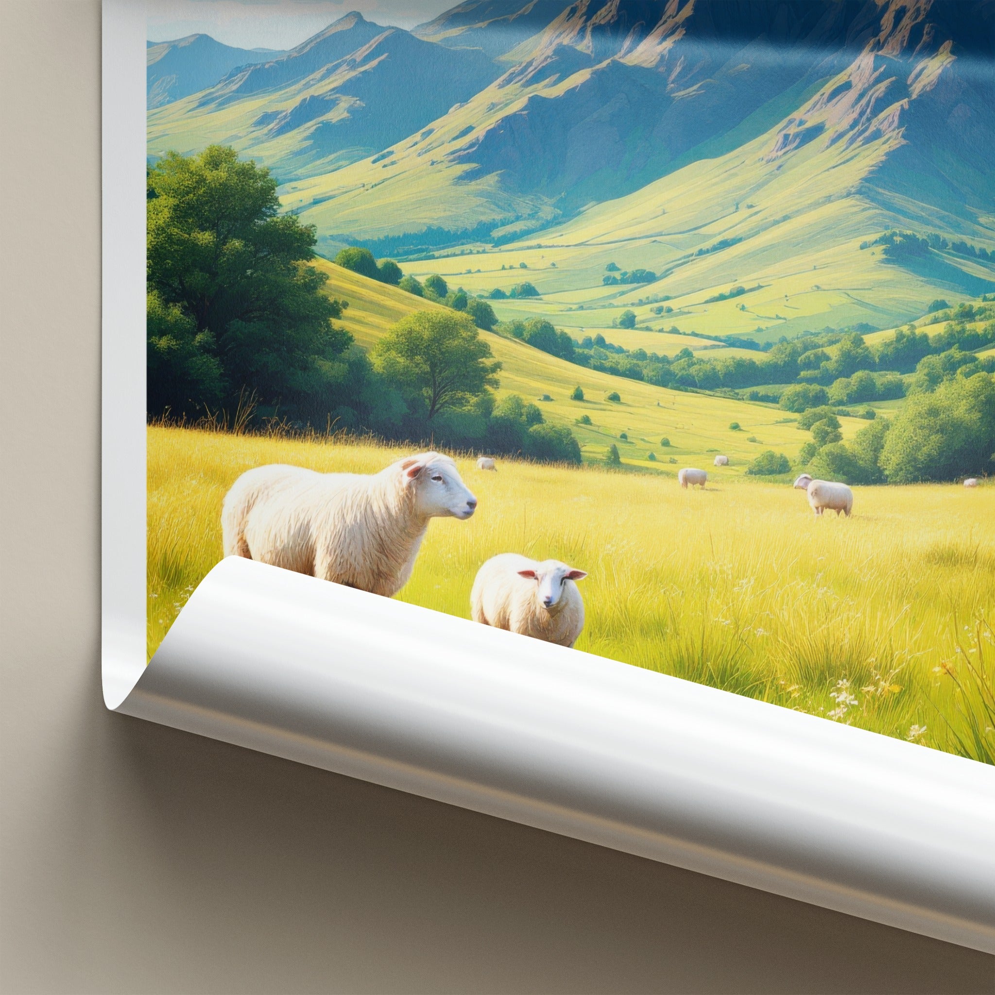 Killarney National Park Poster - Ireland Travel Art - Lush Valley Sheep Home Decor