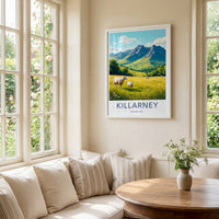 Killarney National Park Poster - Ireland Travel Art - Lush Valley Sheep Home Decor
