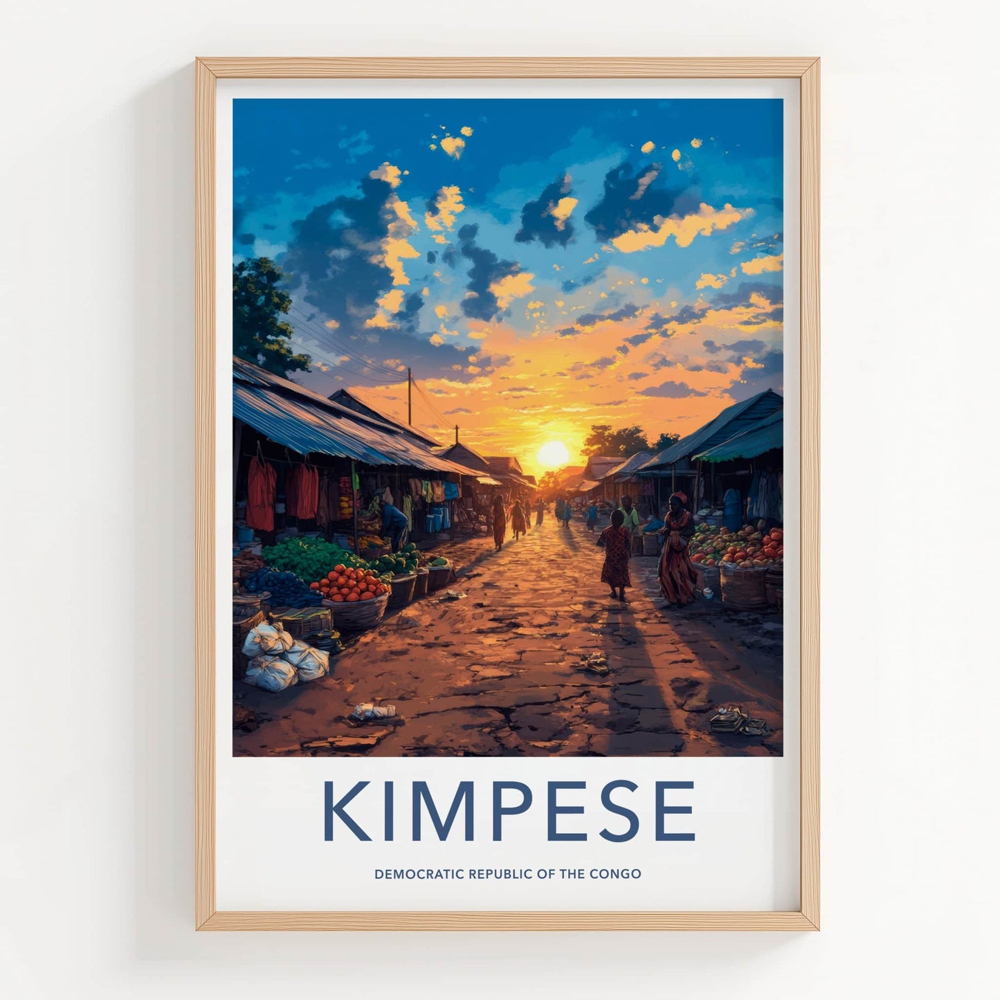 Kimpese Poster - Democratic Republic of the Congo Fine Art - Bright Sky Market Gift