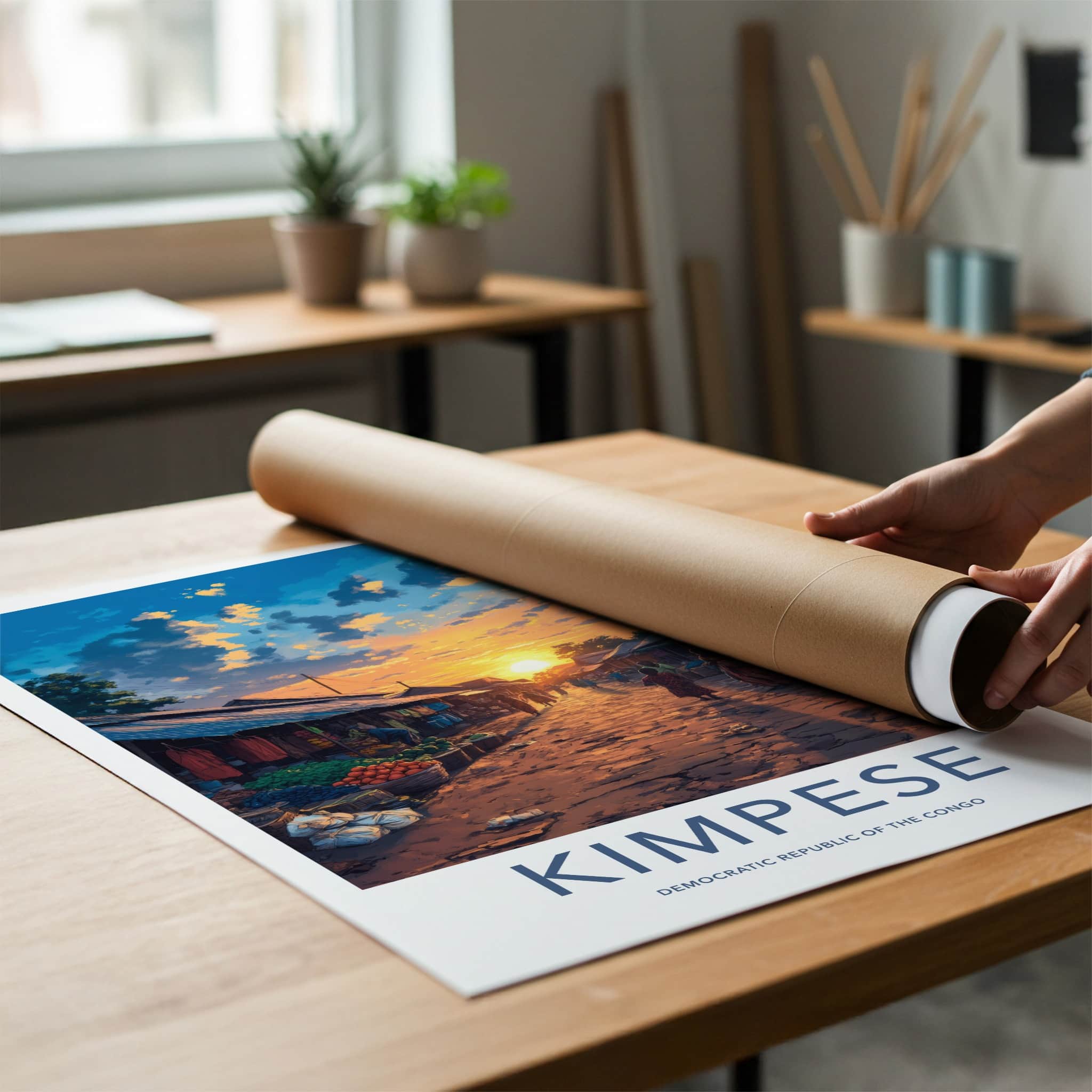 Kimpese Poster - Democratic Republic of the Congo Fine Art - Bright Sky Market Gift