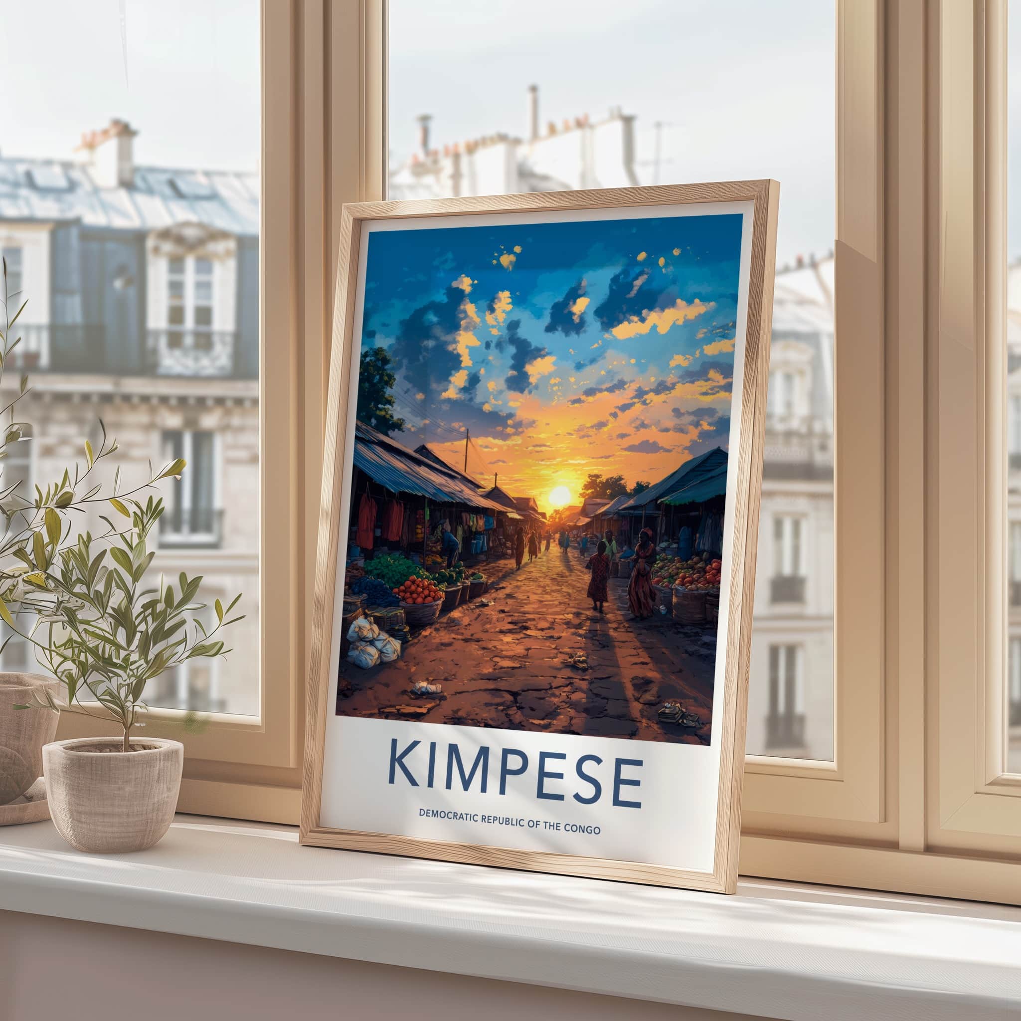 Kimpese Poster - Democratic Republic of the Congo Fine Art - Bright Sky Market Gift
