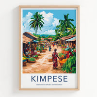Kimpese Poster - Democratic Republic of the Congo Fine Art - Market Scene Life Gift