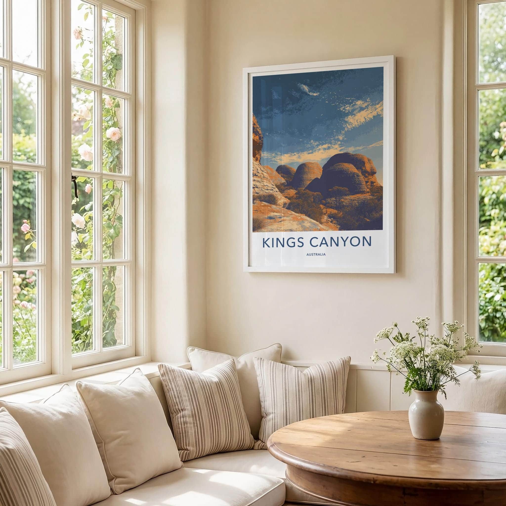 Kings Canyon Poster - Australia Travel Art - Banded Dome Rocks Wall Decor