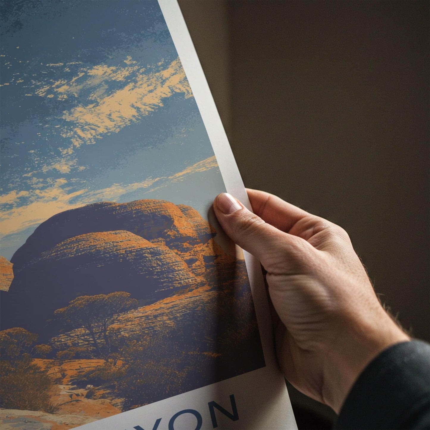 Kings Canyon Poster - Australia Travel Art - Banded Dome Rocks Wall Decor