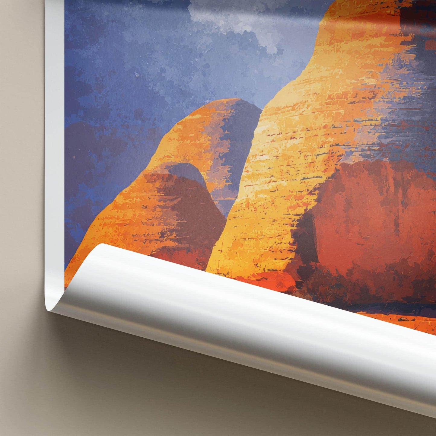 Kings Canyon Poster - Australia Travel Art - Massive Desert Formations Home Decor