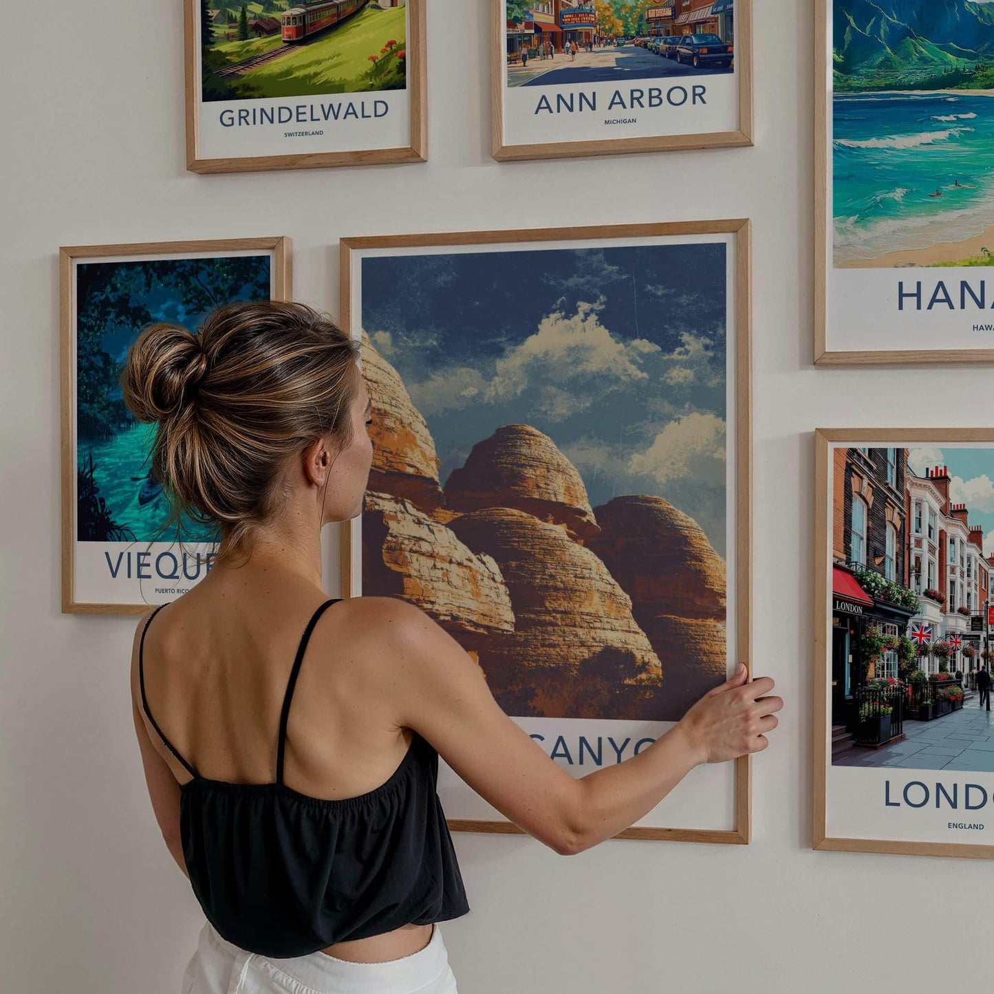 Kings Canyon Poster - Australia Travel Art - Massive Sandstone Domes Home Decor
