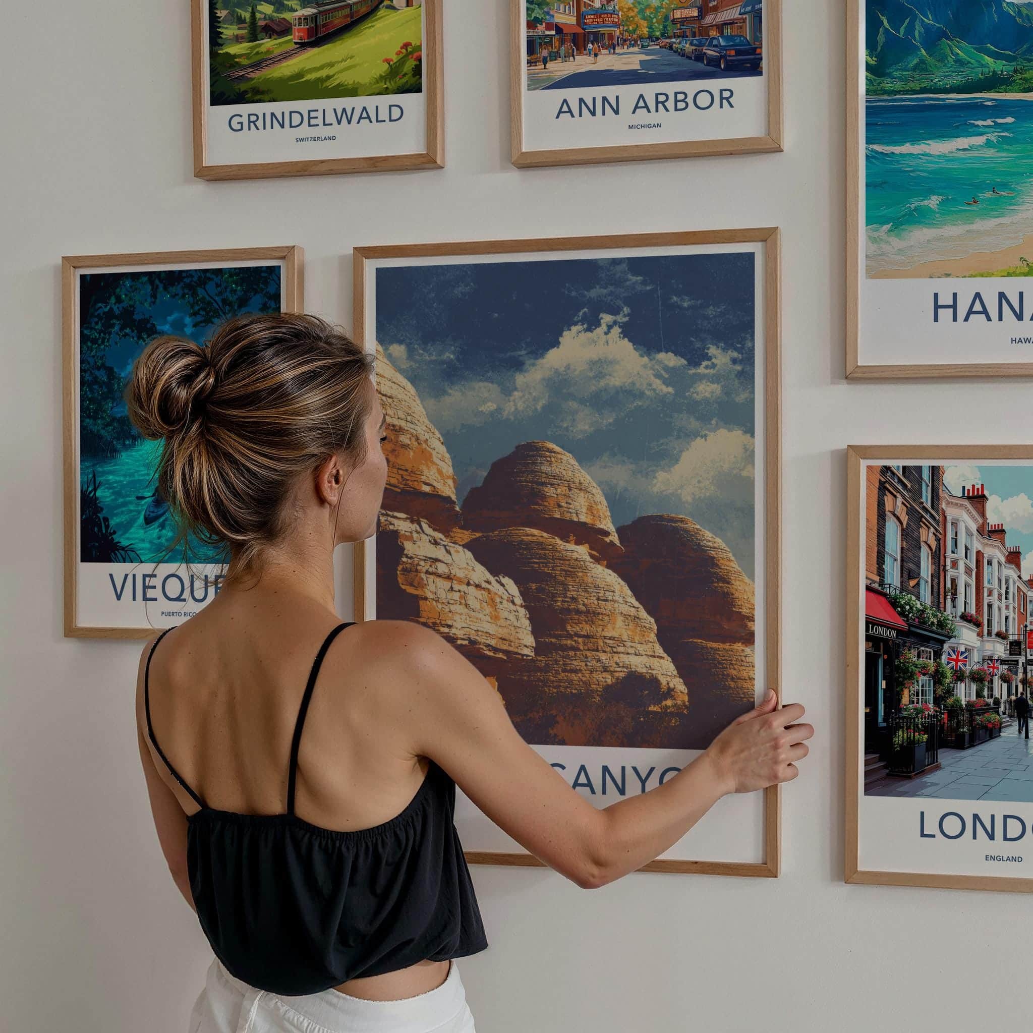 Kings Canyon Poster - Australia Travel Art - Massive Sandstone Domes Home Decor