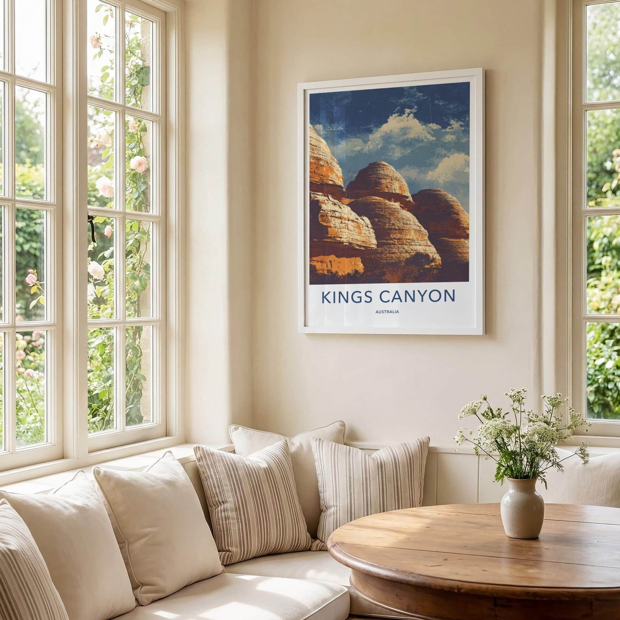 Kings Canyon Poster - Australia Travel Art - Massive Sandstone Domes Home Decor