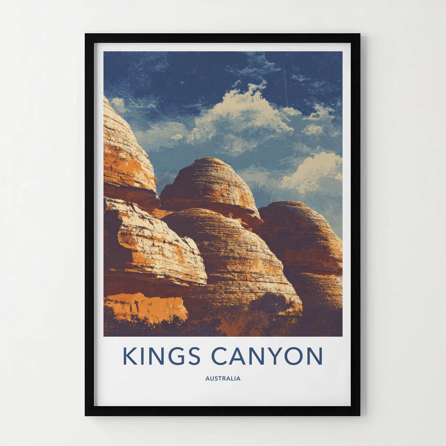 Kings Canyon Poster - Australia Travel Art - Massive Sandstone Domes Home Decor