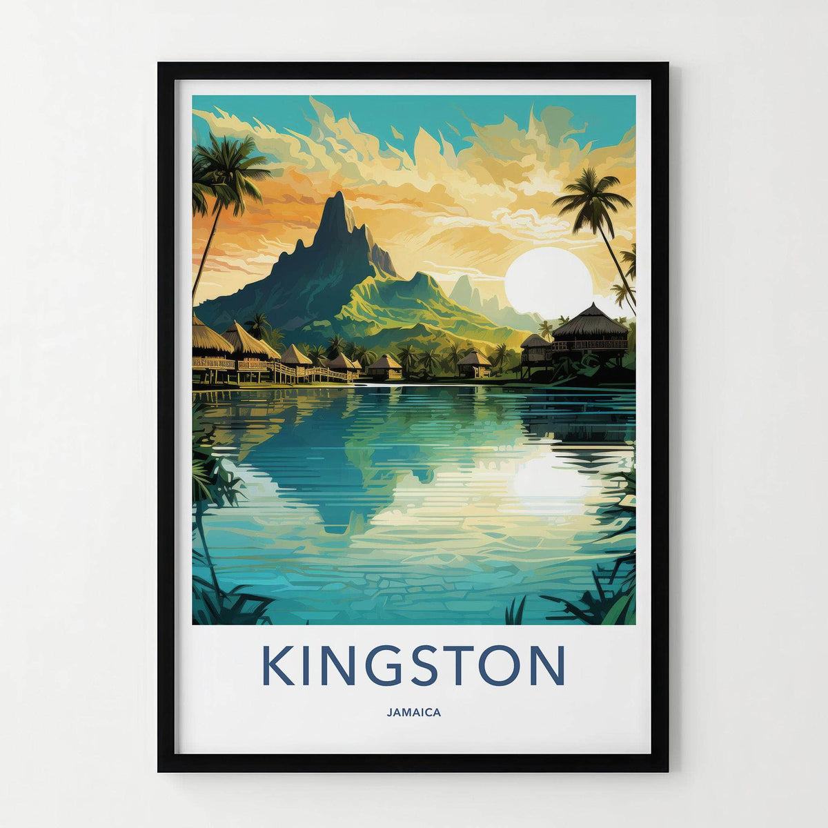 Kingston Jamaica Poster - Vibrant Caribbean Landscape Print