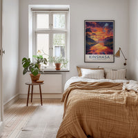 Kinshasa Poster - Democratic Republic of the Congo Art Print - Orange Sky River Gift
