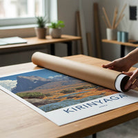 Kirinyaga Poster - Kenya Mountain Moonscape Framed Art