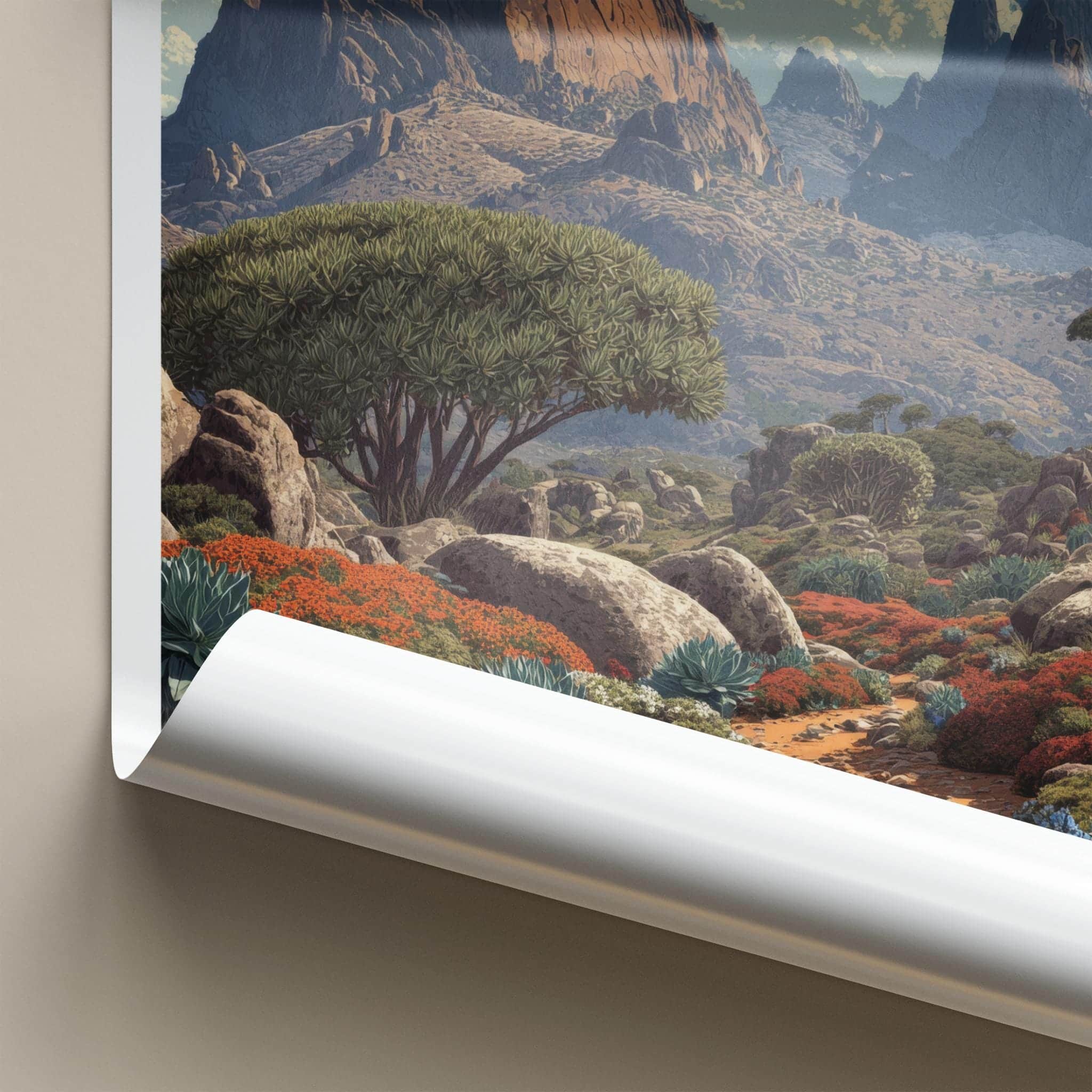 Kirinyaga Poster - Kenya Travel Art - Rugged Mountain Trail Home Decor