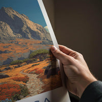 Kirinyaga Poster - Kenya Travel Art - Stone Path Mountains Home Decor