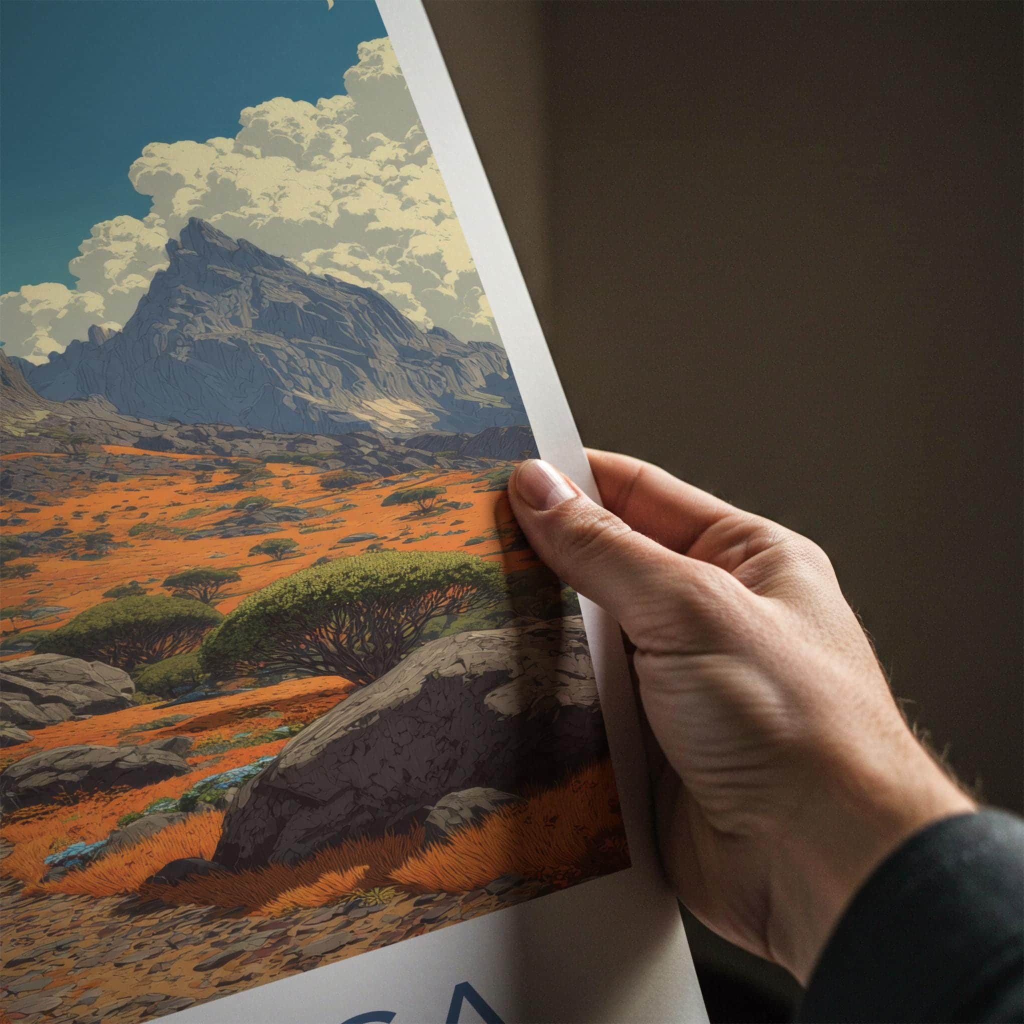 Kirinyaga Poster - Kenya Travel Art - Vibrant Mountain Path Home Decor