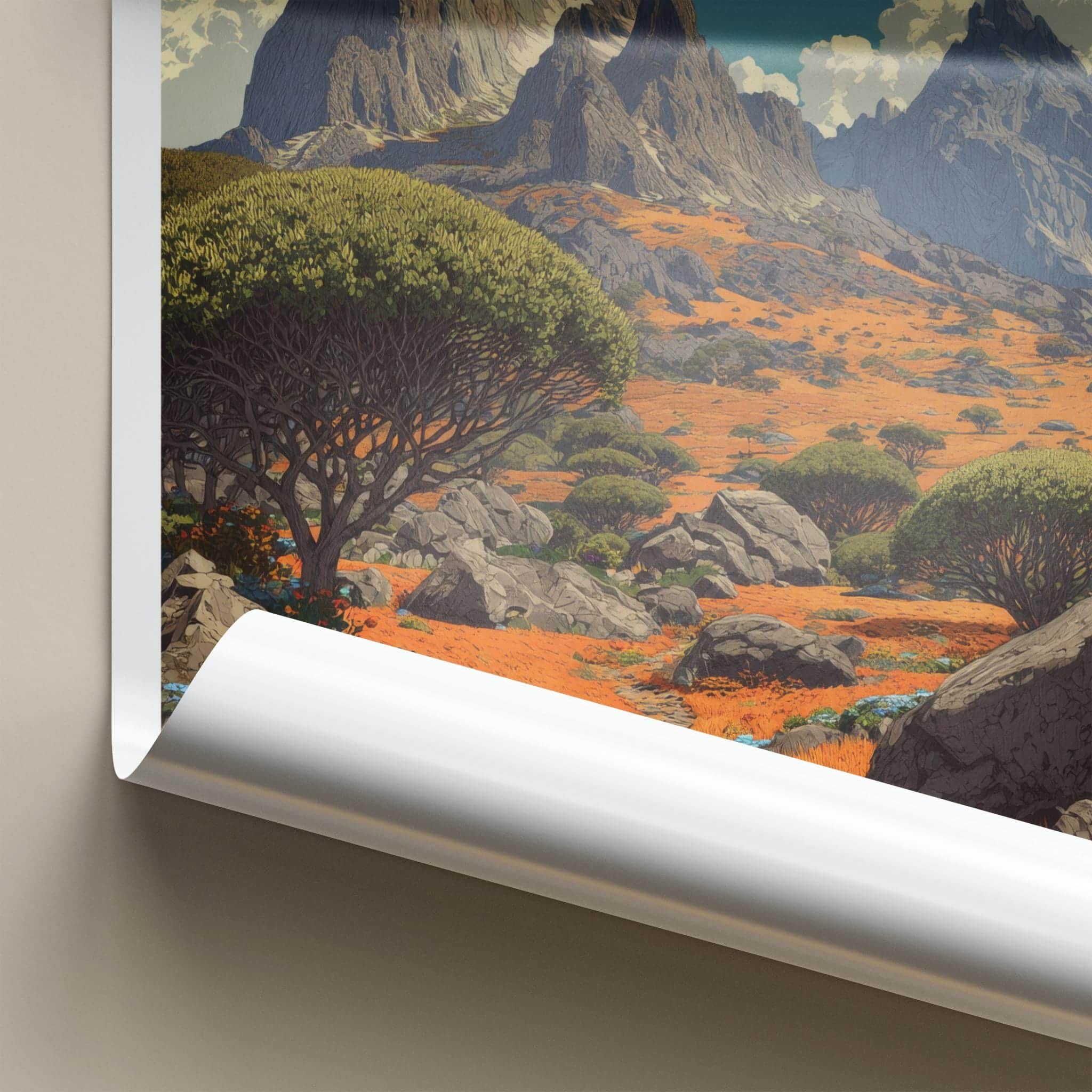 Kirinyaga Poster - Kenya Travel Art - Vibrant Mountain Path Home Decor