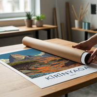 Kirinyaga Poster - Kenya Travel Art - Vibrant Mountain Path Home Decor