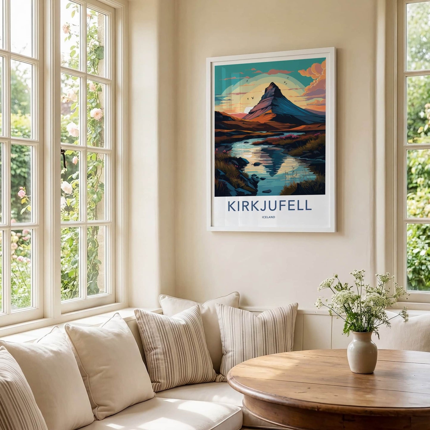 KIRKJUFELL Poster - Iceland Travel Art - Vivid Mountain Landscape Home Decor