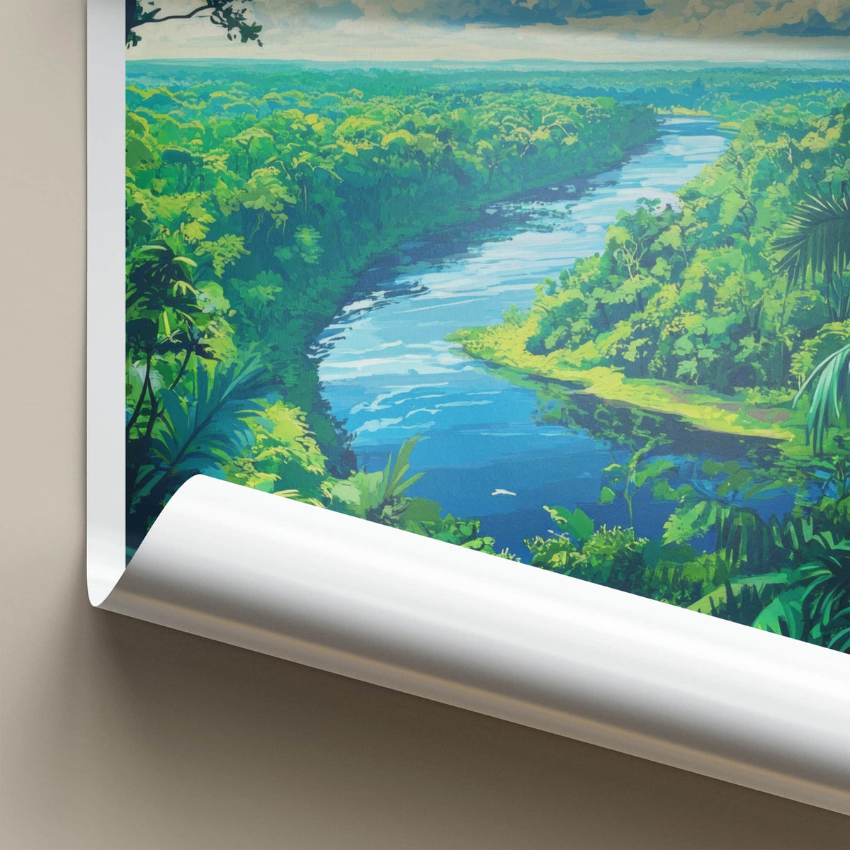 Kisangani Poster - Democratic Republic of the Congo Fine Art - Lush Green River Home Art