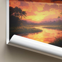 Kisangani Poster - Democratic Republic of the Congo Fine Art - Red Sun Sky Gift