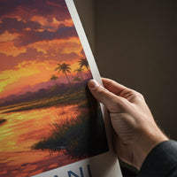 Kisangani Poster - Democratic Republic of the Congo Fine Art - Red Sun Sky Gift