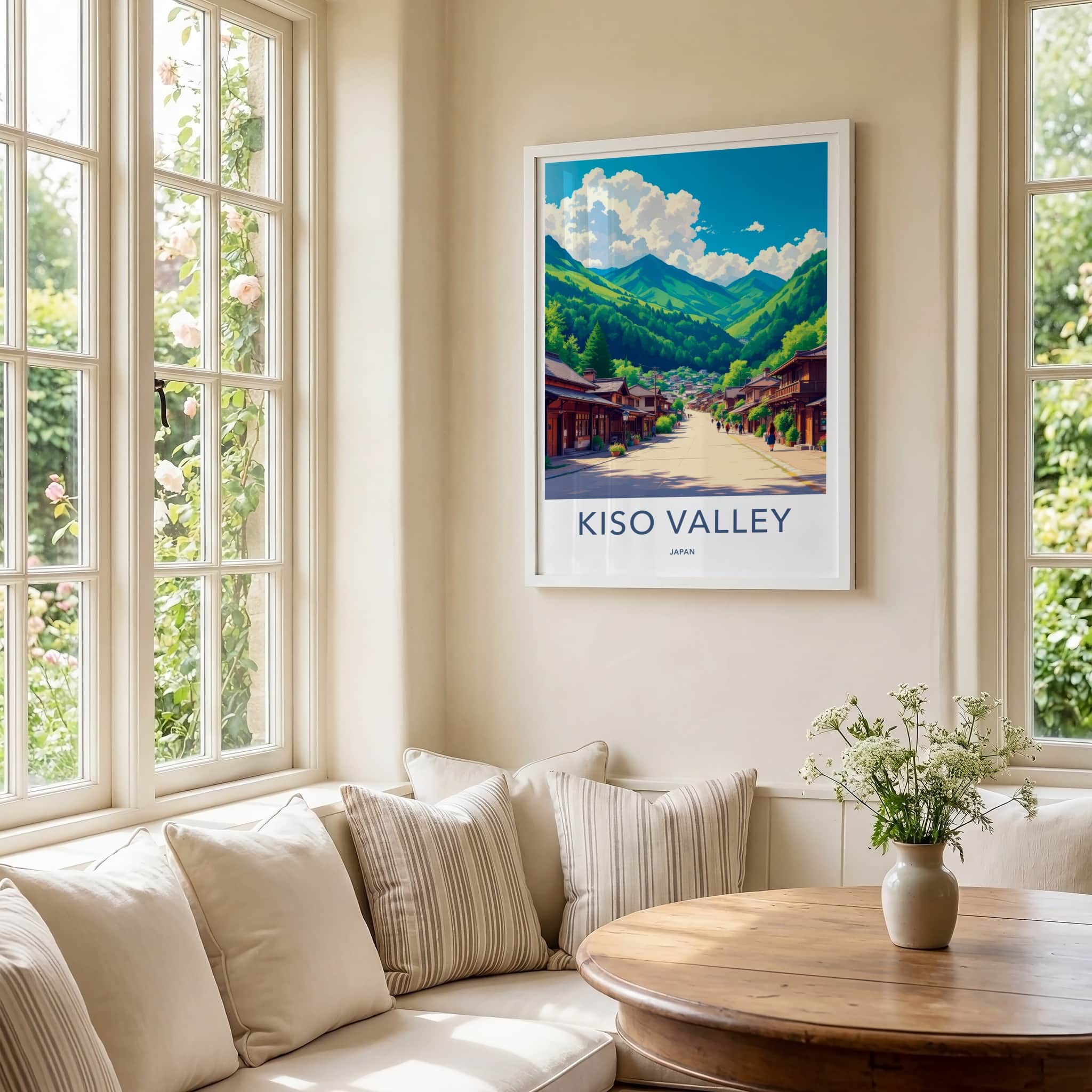 Kiso Valley Poster - Japan Travel Art - Historic Mountain Town Wall Decor