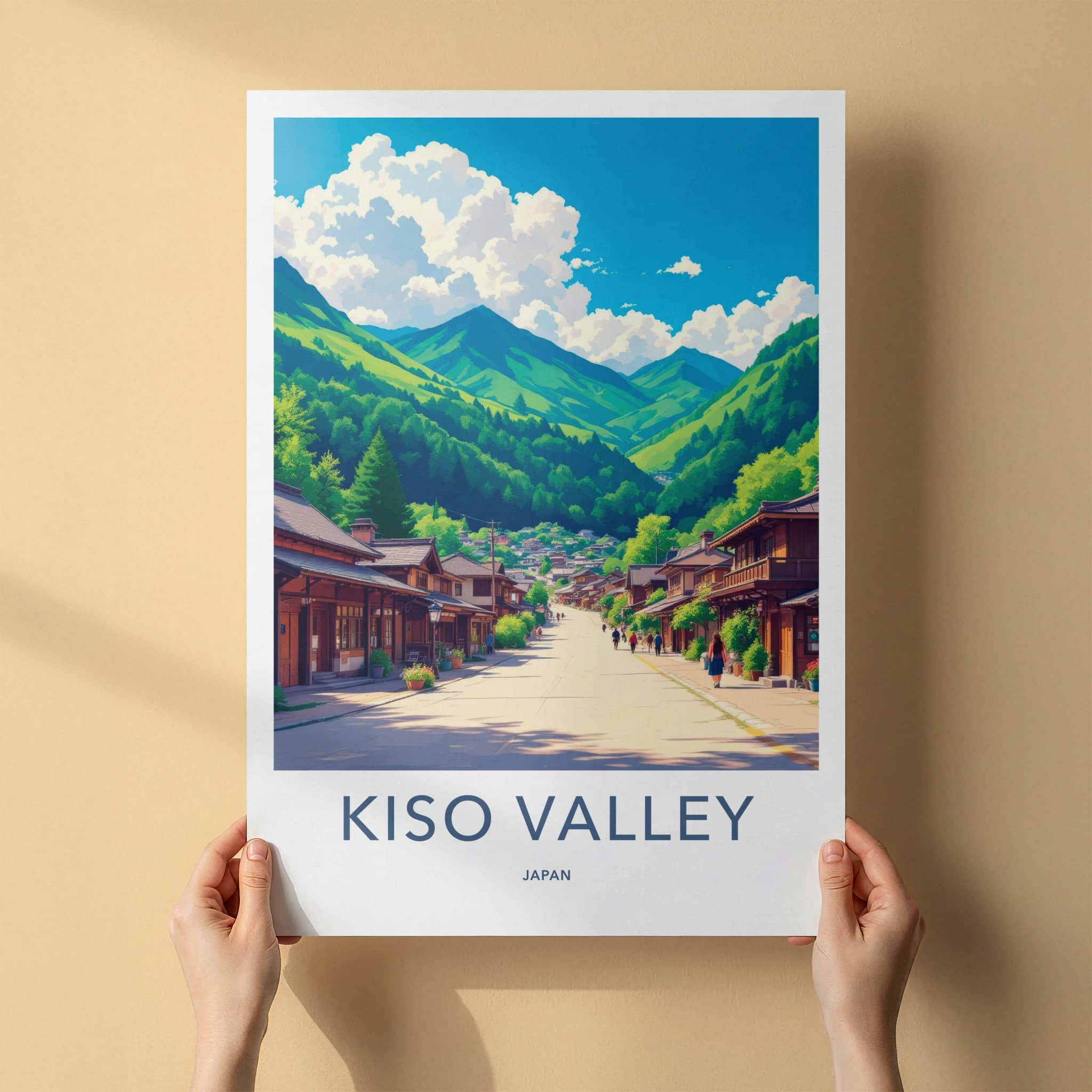 Kiso Valley Poster - Japan Travel Art - Historic Mountain Town Wall Decor