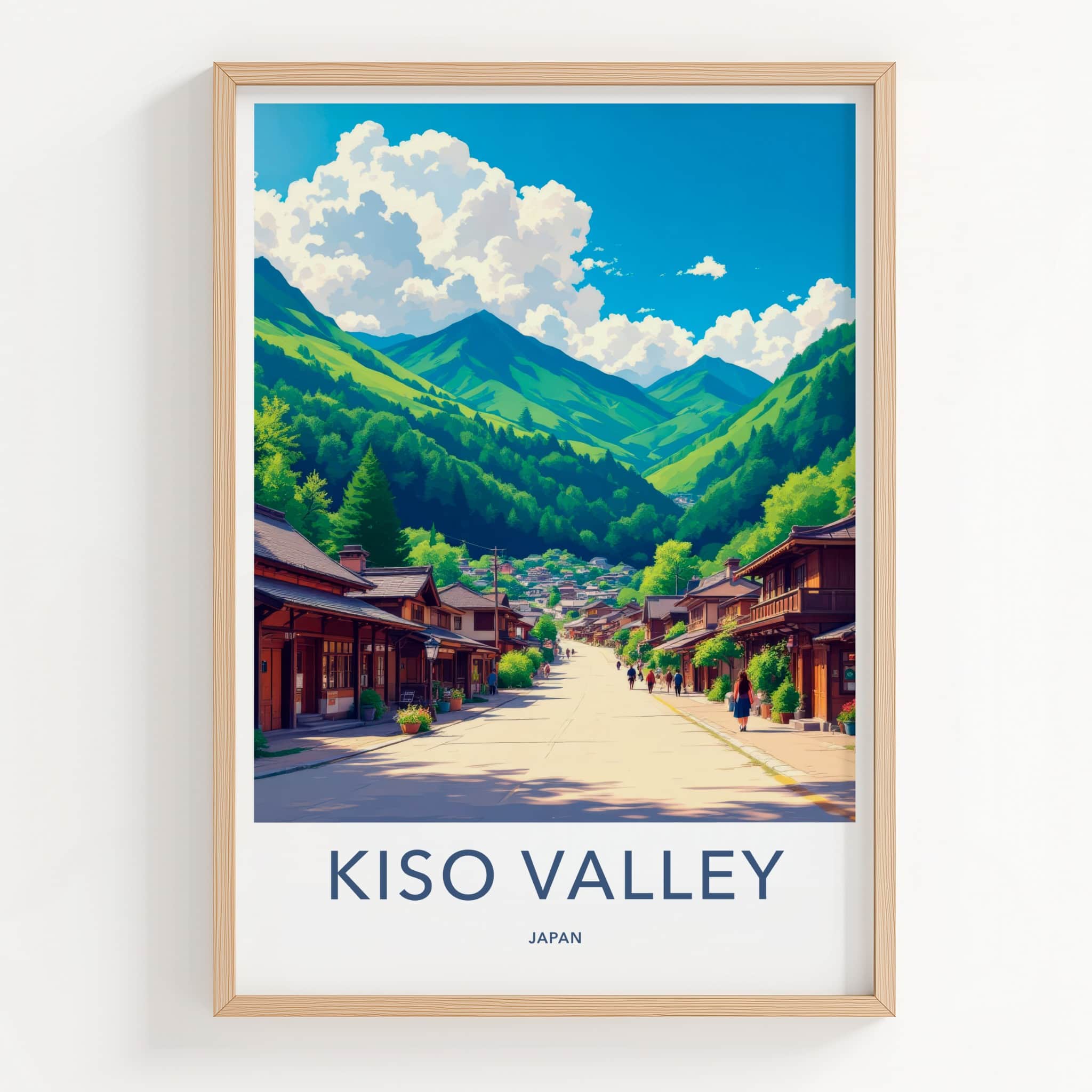 Kiso Valley Poster - Japan Travel Art - Historic Mountain Town Wall Decor