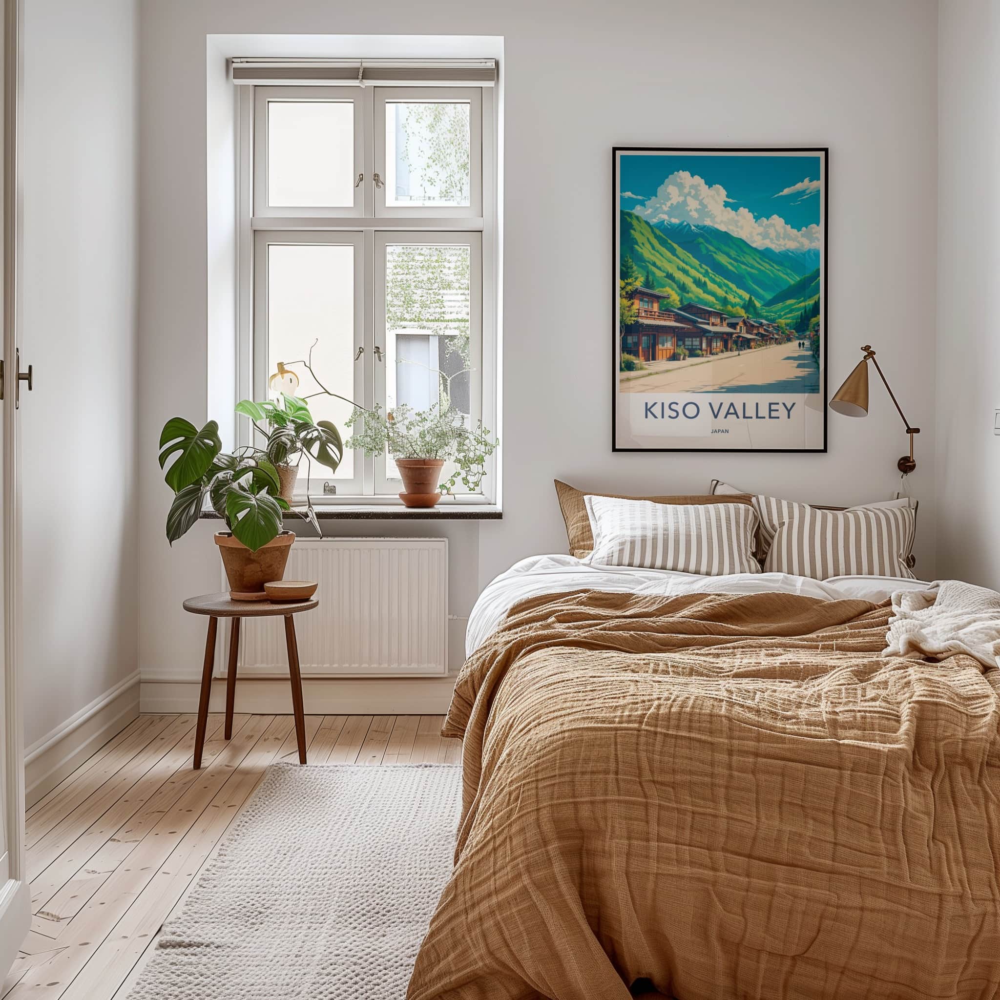 Kiso Valley Poster - Japan Travel Art - Traditional Valley Town Home Decor