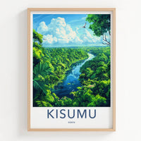 Kisumu Poster - Kenya Framed Print - Lush River Jungle Wall Decor