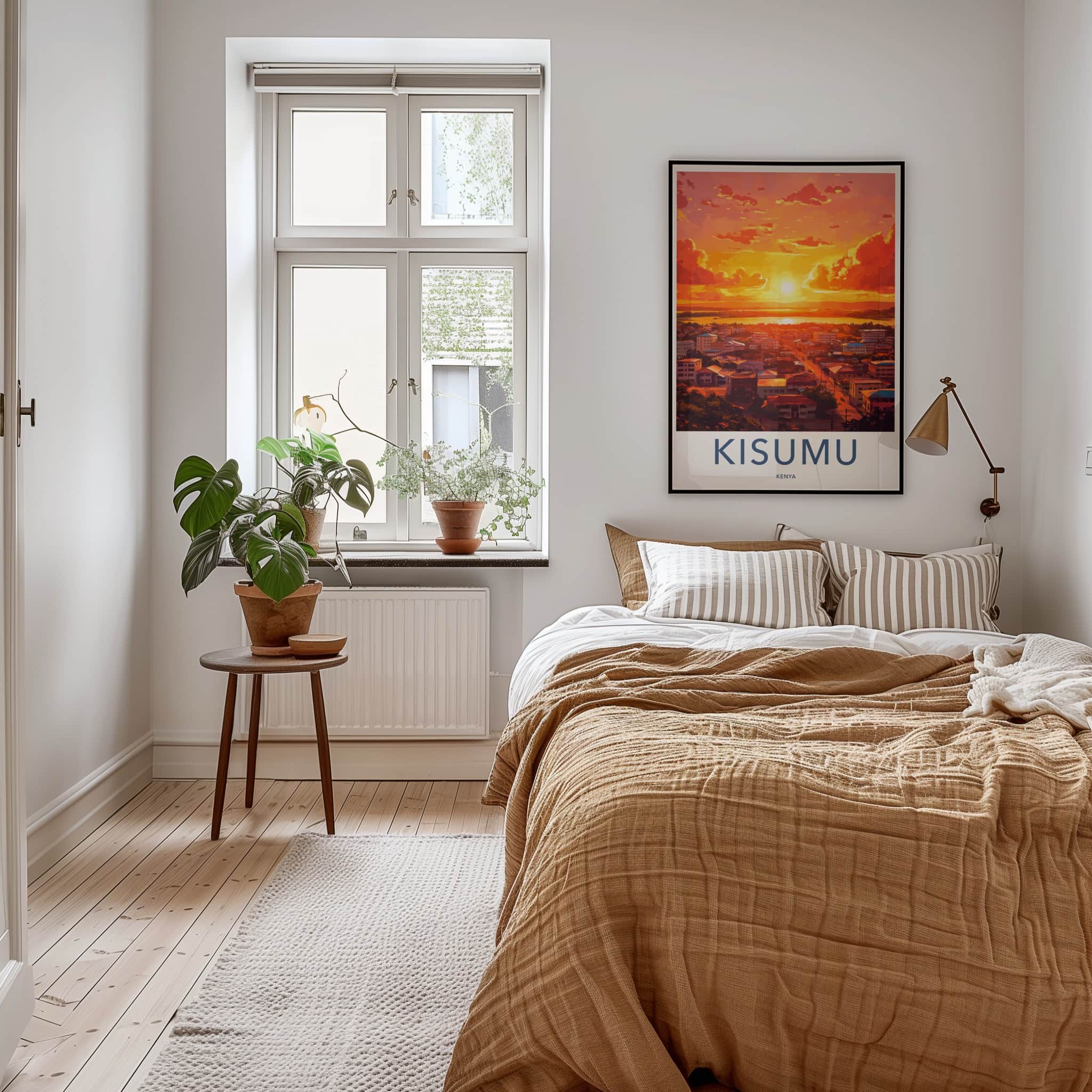 Kisumu Poster - Kenya Travel Print - Vibrant City Sunset Home Decor