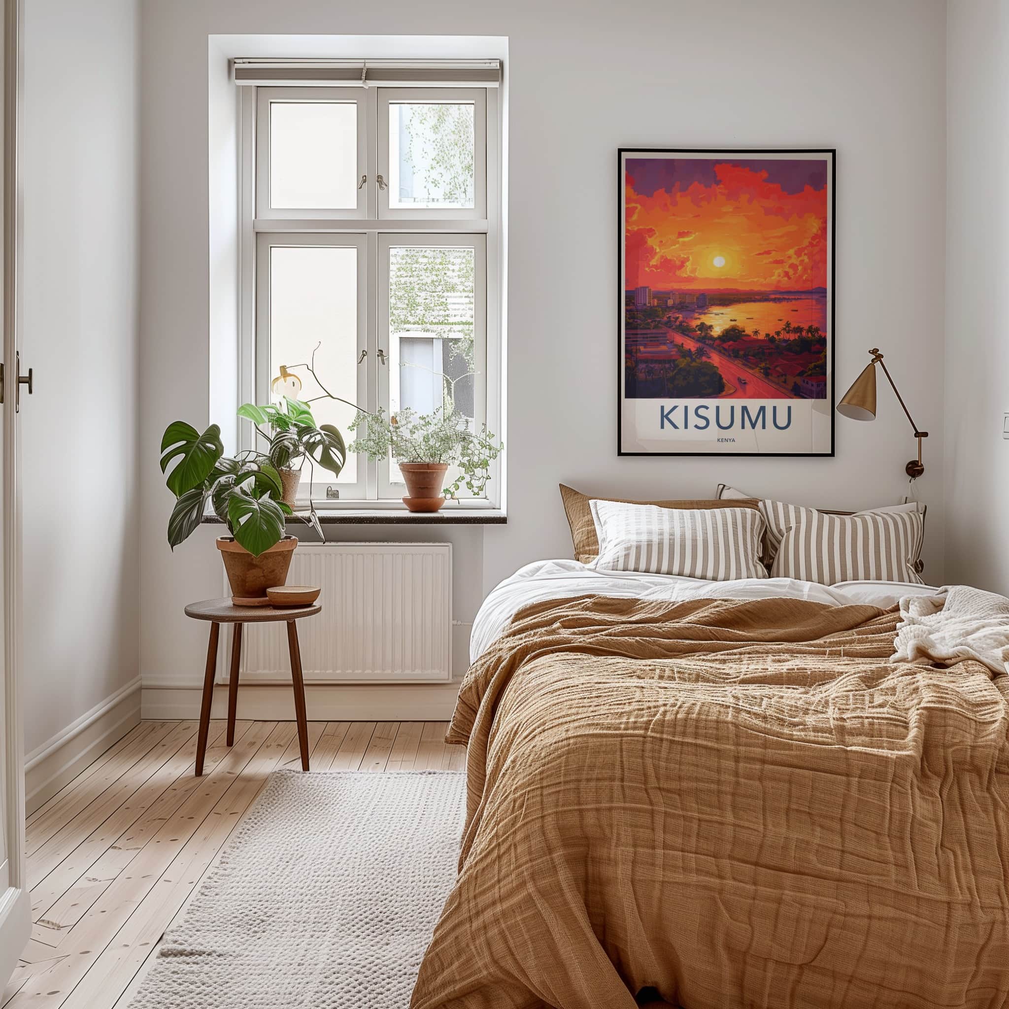 Kisumu Poster - Kenya Wall Art - Lakeside City Sunset Home Decor